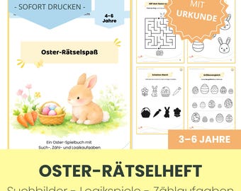 Oster Rätselheft Kinder 4–6 | Suchspiele, Logik & Denkaufgaben | Vorschule PDF