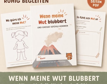 Wut Mitmachheft Kinder 3–6 | Wutanfälle & starke Gefühle | Emotionsregulation PDF