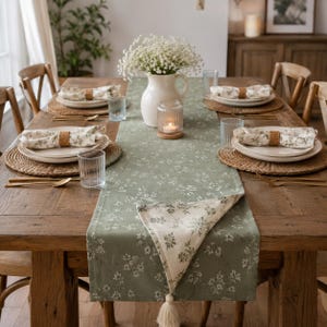 Reversible Table Runner Sewing Pattern PDF | Beginner Home Decor Pattern | Pointed End Runner | Instant Download | FocusSproutStudio