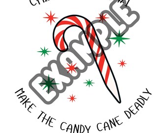 Funny Christmas Quote – Childhood Rule #1 Candy Cane Weapon PNG, Retro Holiday for Shirts & Crafts