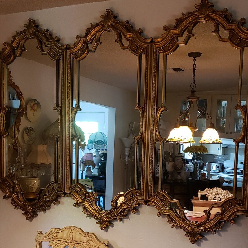 Large Gold Wall Mirror - Etsy