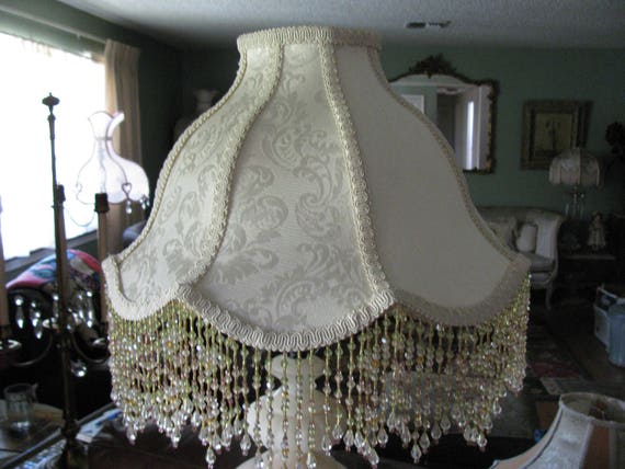 Victorian French Large Floor Table Lamp Shade Poppy
