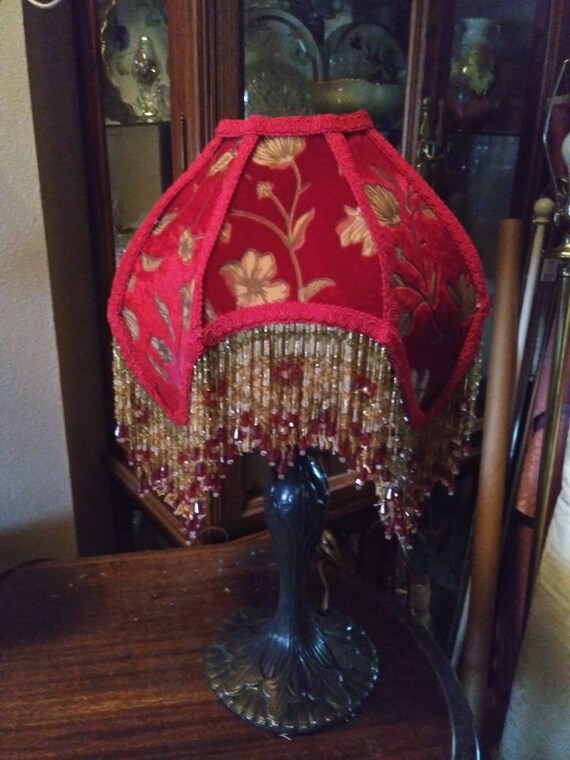 victorian floor lamps with fringe