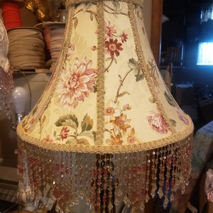 Victorian French Medium Lamp Shade &quot;Wildflower&quot; 5&quot;Beads  Free Shipping!!