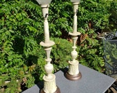 Beautiful Hollywood Regency Pair of Mid Century Modern Table lamps Free Shipping