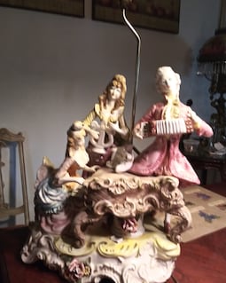 Azzolin Brothers Capodimonte Lamp!! Figural Musicians Trio XLG - Etsy