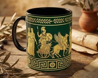 Ancient Greek Frieze Accent Coffee Mug | 11oz or 15oz