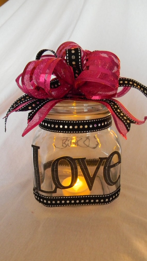 Items similar to Love Decorative Lighted Jar Free Ship on Etsy