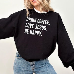 Christian Png, Jesus and Coffee Png, Minimalist Jesus Apparel, Coffee Lover Png, Funny Coffee Trendy Christian Gift Png image 2