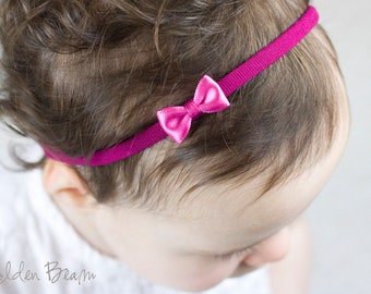 Baby's first bow, Gift Baby Headbands, Hair bands, Flower Girl Headband, Girl Headbands, Newborn Headbands, Little Satin Bow