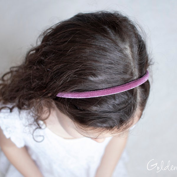 Gift for her, Velvet Headband, Velvet Hair band, Velvet Alice Headband, From 4 Years to Adults, Flower Girl Headband