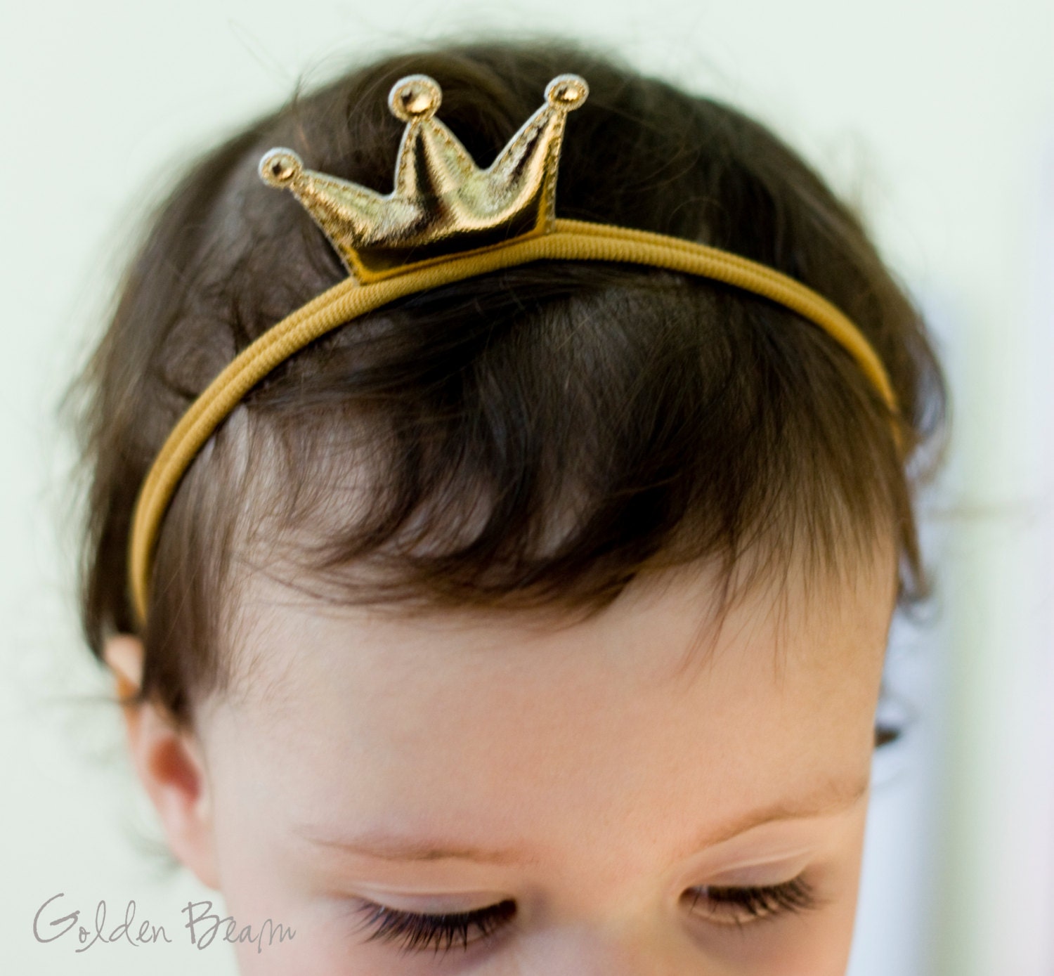Gold crown headband store for baby girl