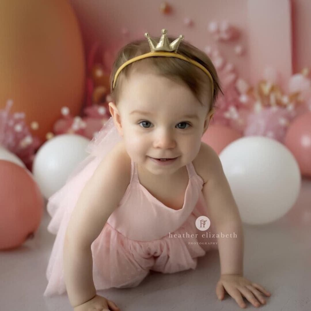 Birthday Headband, Crown Headband, Princess Gold Headband