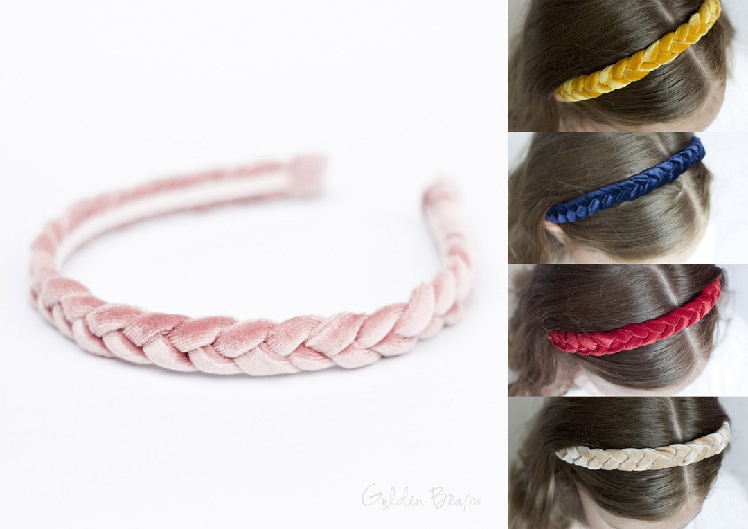 Gift for Her, Velvet Braided Headband, Velvet Plait, Velvet Alice ...