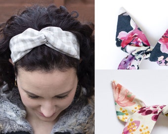 Gift for her, Wire Headband, Neutrals and Florals Wire Headbands, Fabric Headband, Turban, Golden Beam Accessories
