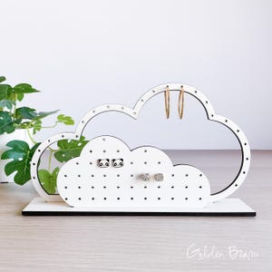 Earring Holder | Earring Organiser | Cloud Earring Stand | Earring Display | Bedroom Decor | Jewellery Storage | Pin Storage | Gift for Her