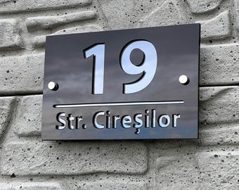 Modern Acrylic House Numbers – Glossy or Matte Finish