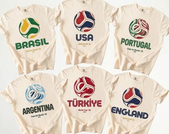 Family FIFA World Cup 2026 Shirt, Women Men Kids Soccer Tee, Soccer Mom Dad Gift, USA Mexico Brazil Turkey, Youth & Adult Matching Fan Top