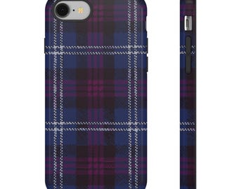 Estuche resistente de tartán, al estilo de la Pantera Rosa.