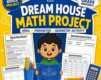 Dream House Math Project, Area Perimeter Geometry Activity (Printable)