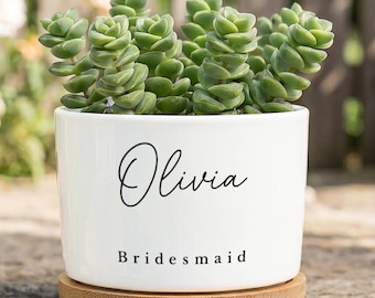Vaso personalizzato per piante grasse, mini vaso personalizzato, regalo ideale per amanti delle piante, insegnanti, colleghi, migliori amici, compleanni o anniversari.
