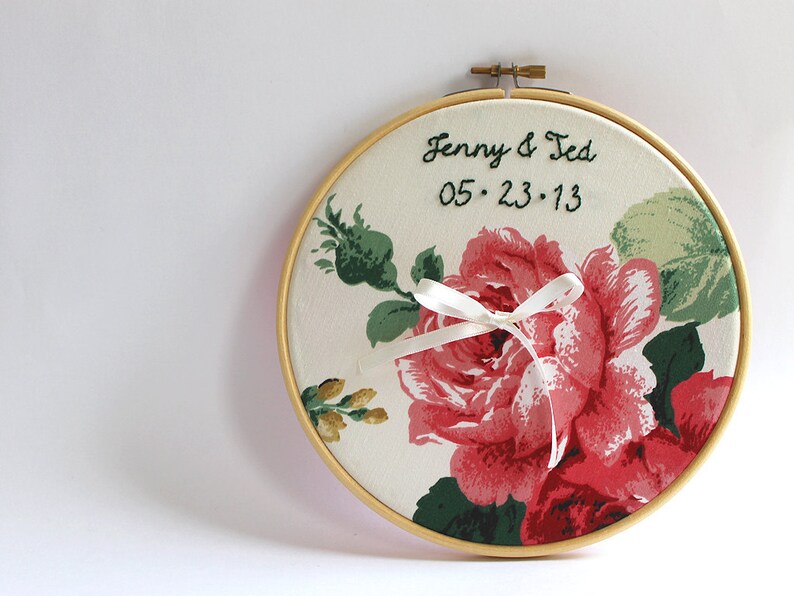 Wedding Ring Holder, Ring Bearer Pillow Alternative, Personalized