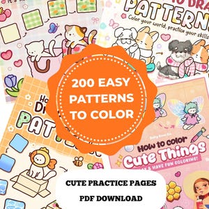 Alcohol Marker Practice Workbook – 200 Easy Patterns to Color, Beginner Friendly Coloring Pages (Ohuhu & Copic)