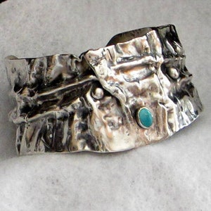 Sterling Silver Cuff Bracelet Wide
