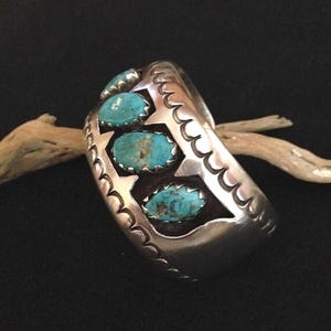Navajo Vintage Silver Cuff Bracelet