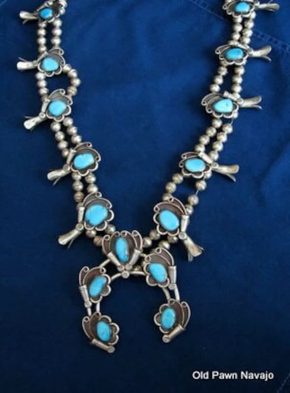 Navajo Squash Blossom Necklace