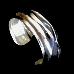 Wide Sterling Silver Cuff Bracelet