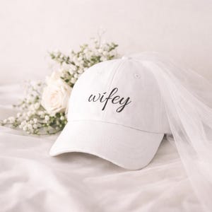 Wifey Cap Minimal Luxury Bride Baseball Cap