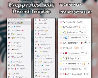 Preppy Discord Template (Instant Download)