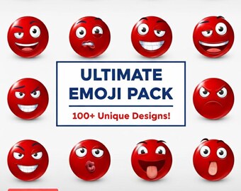 100+ Red Face Emoji Pack
