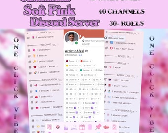 Pink Discord Server Template | (Instant Download)