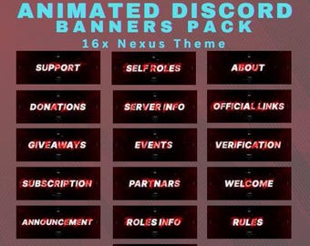 Red White Animated Banners Pack | For Community and Discord