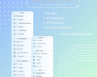 Minimalist Discord Template for Gaming and Streaming Communities