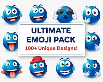 100+ Blue Face Emoji Pack