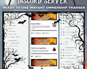 Fully Setup Halloween Theme Discord Server | Pre-made Ready to Use
