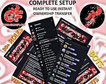 Fully Setup Red and White Discord Server