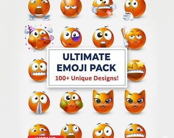 100+ Orange Face Emoji Pack
