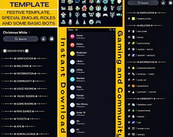 Fully Setup Discord Template | With Free Christmas Emoji Pack
