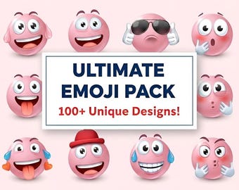 100+ Pastel Pink Face Emoji Pack