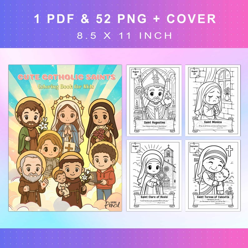 Catholic Saints Coloring Pages for Kids | 52 Christian Printables ...