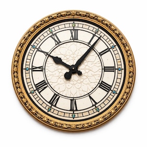 Esfera de reloj de pared de estilo victoriano inspirada en el "Big Ben". Esfera de reloj antigua PNG – Descarga digital (PNG de 30 cm) 300 DPI