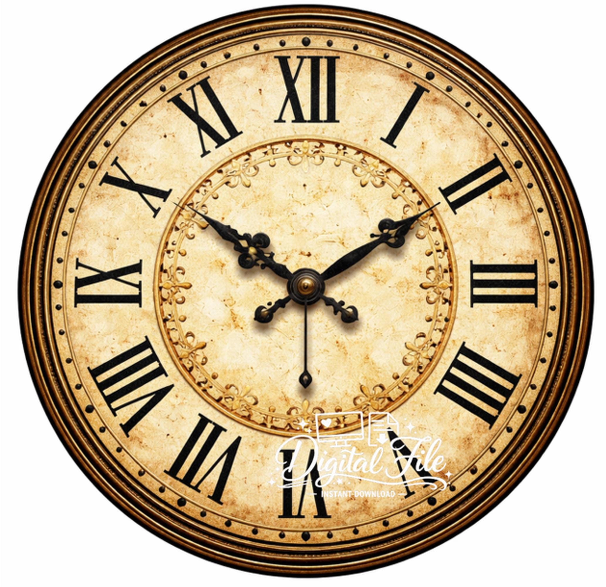 Antico orologio da parete intarsiato del 1800 francese Carlo X