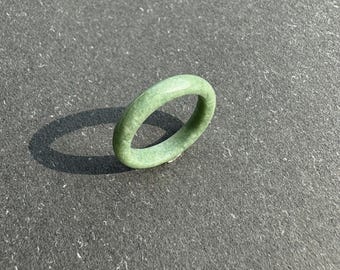 Grade A Burmese Jadeite Ring, Natural Green Band, Authentic Jadeite Jewelry