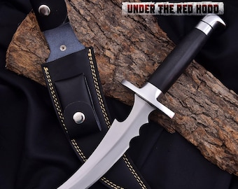 Red Hood Replica Knife: Handmade Anime Stainless Steel Blade
