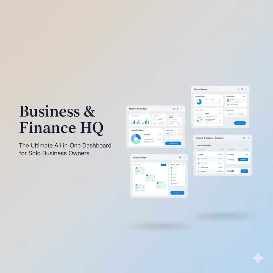 Business and Finance HQ Notion Template for Small Business Finance ...