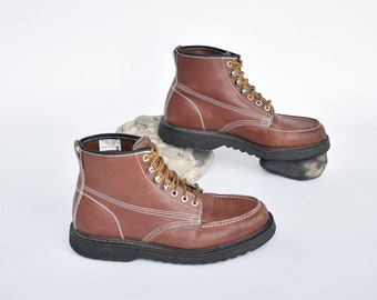 Vintage Logger Moc Toe Ankle Work Boots mens 10 item#B54
